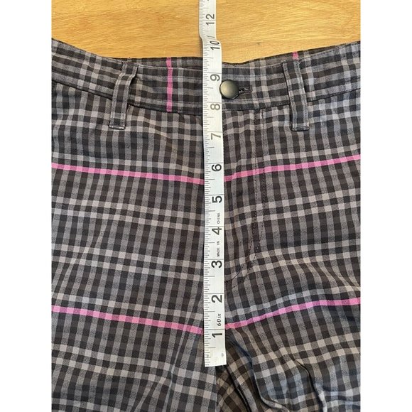 Lululemon Shorts Mens Size 30 Gray Pink Plaid Casual Walking Short Golf - Picture 7 of 8